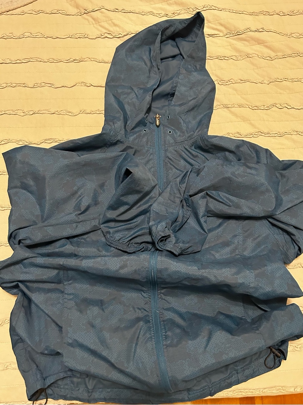 Asics Men's Hooded Windbreaker Jacket - Blue Gray